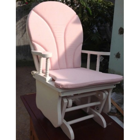 Ghế Lắc Trẻ Em : Ghế Màu Xanh + Nệm Caro Xanh